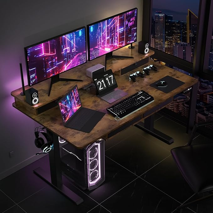 Electric Standing Desk, 63 * 30 Inches Adjustable Height - Image 9