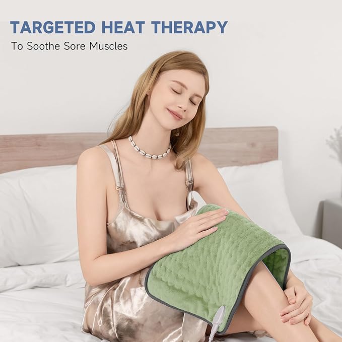 Electric Heating Pad for Pain Relief, Soft Heat Wrap for Neck, Moist/Dry Heat - Image 7
