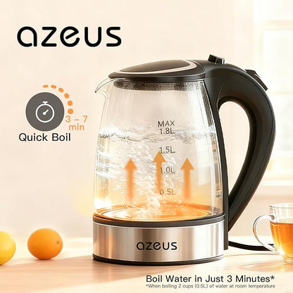AZEUS Fast Boil Electric Water Kettle, 1.8L Large Capacity - Image 2