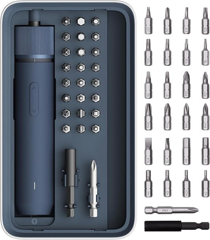 HOTO Electric Screwdriver Kit, Upgraded 1/4'' Hex 25 Bits, Magnetic Lid by HOTOTools