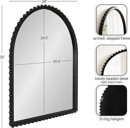 Kate and Laurel Beadbrook Modern Beaded Arched Mirror - Image 2