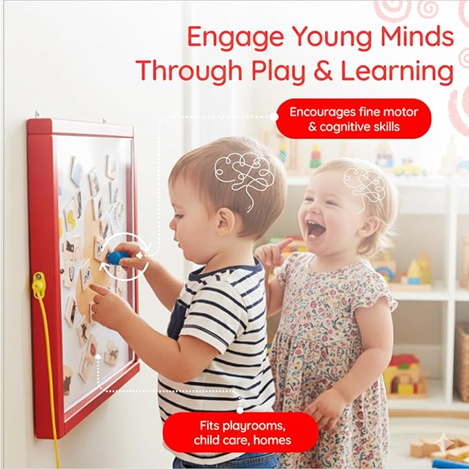 Magnetic Toddler Activity Wall Panel Toy – Interactive Wall Busy Board – - Image 6
