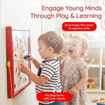 Magnetic Toddler Activity Wall Panel Toy – Interactive Wall Busy Board – - Image 6