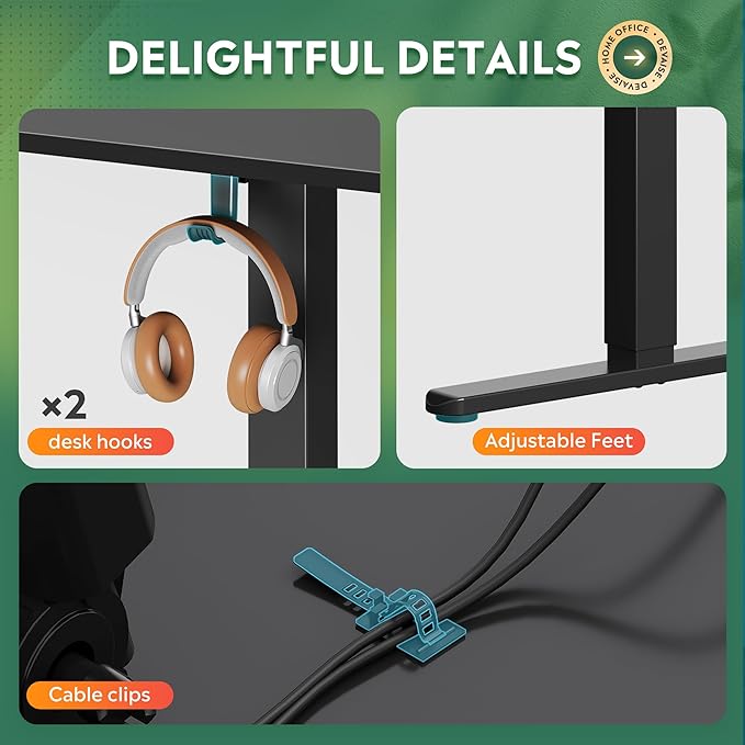 DEVAISE L Shaped Standing Desk Adjustable Height, Dual Motor Electric Corner - Image 7