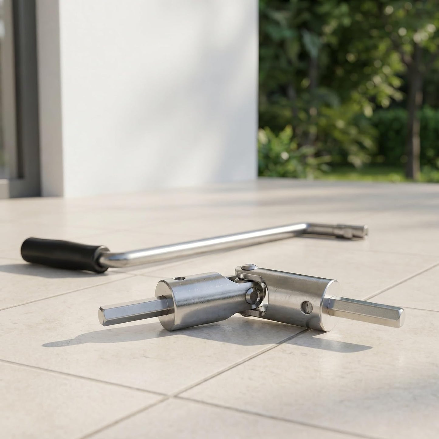 BESTOYARD Universal Joint Coupler for Awnings and Shutters, Aluminium Alloy Shaft Coupling with Smooth Operation and Silent Performance, Compact Structure Suitable for Patios and Workplaces