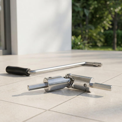 BESTOYARD Universal Joint Coupler for Awnings and Shutters, Aluminium Alloy Shaft Coupling with Smooth Operation and Silent Performance, Compact Structure Suitable for Patios and Workplaces