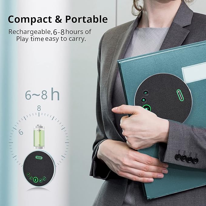TONGVEO Bluetooth Speakerphone Conference Microphones, Wireless Conference - Image 6