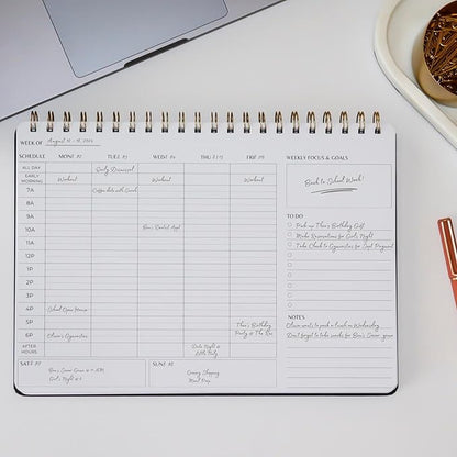 Undated Weekly Schedule | Business Planner | 8.25” x 11.75” ADHD Organizer | - Image 6