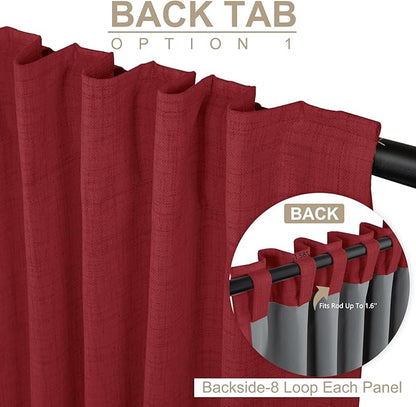 100% Blackout Shield Linen Blackout Curtains - Image 3