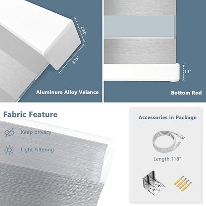 COOLWINDS Motorized Zebra Blinds - Image 5