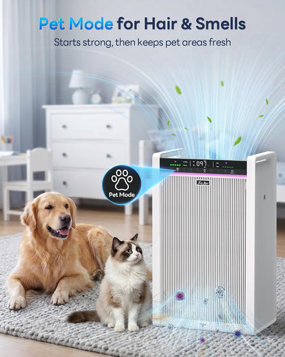 freaire air purifiers for home large room up, front angle view