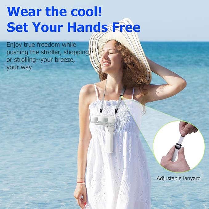 HandFan Upgraded Portable Misting Fan, Two Button Easy Operation, Handheld - Image 5