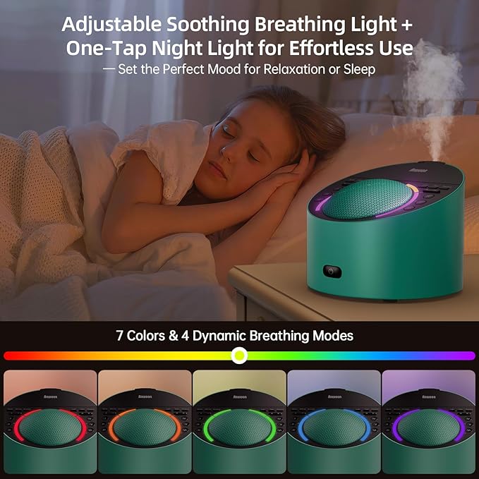 Sound Machine & Aroma Diffuser Pro 4-in-1 Sleep System, Premium Metal Shell - Image 5