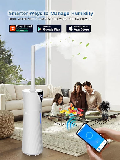 MONISEN 17L/4.5Gal Humidifier Large Room, Smart Quiet Ultrasonic Cool Mist - Image 2