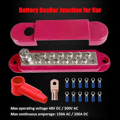 1/4" Stud Power Distribution Block Bus Bar - Image 2