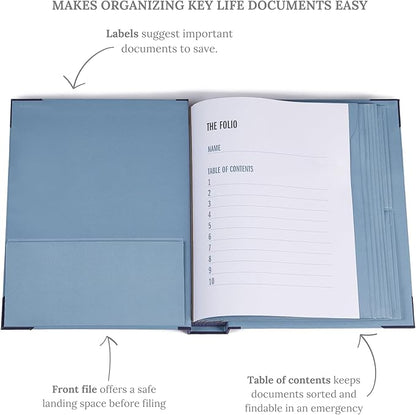 2025 Edition The Folio Document Organizer | Custom Dyed Cloth-Bound Expanding - Image 3