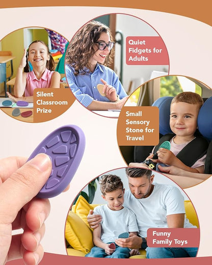 Fidget Toys Adults Sensory Stone: 24 Pack Texture Worry Stone - Image 6