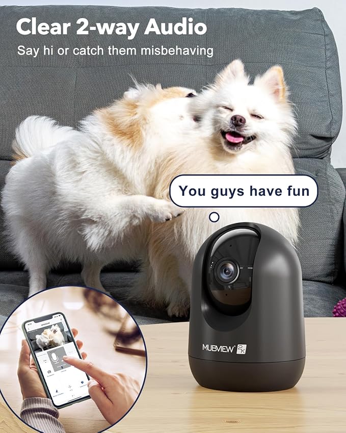 MUBVIEW Cameras for Home Security, Indoor Security Camera, 2.4/5GHz WiFi Wired - Image 8