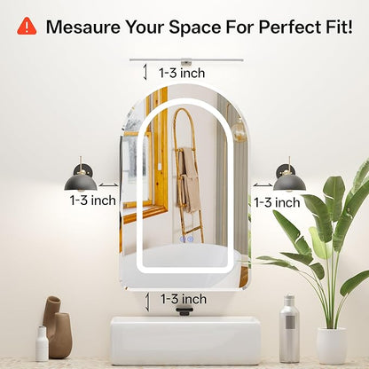 LED Arched Bathroom Medicine Cabinet - Image 6