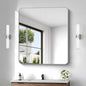 36x40 Inch Silver Bathroom Mirror, Metal Framed Silver Rectangle Mirrors by WelcometoCIVENO