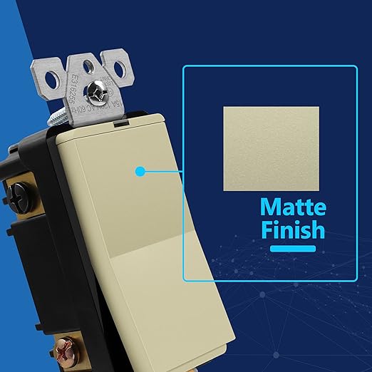 LIDER Minimalist Design Matte Finish Lighted 4-Way Decorator Light Switch - Image 4