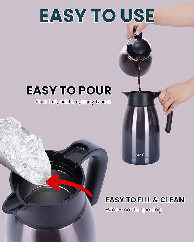 GiNT 51Oz Stainless Steel Thermal Coffee Carafe - Image 7