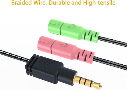 MillSO Headset Adapter, 3.3 Feet 3.5mm Mic and Audio Headphone Splitter CTIA 4 - Image 7