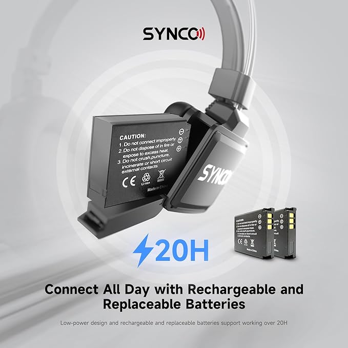 SYNCO XTALK X2 Wireless Headset Intercom System 2.4GHz 400 Meters Noise - Image 7