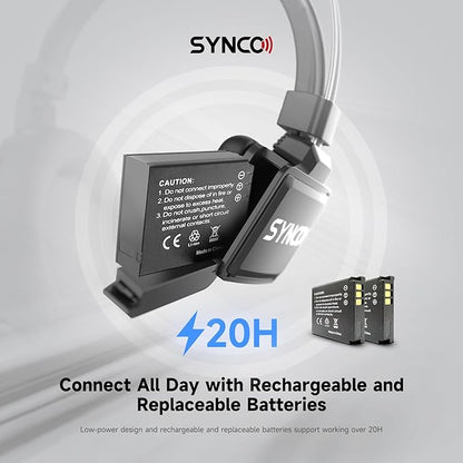 SYNCO XTALK X2 Wireless Headset Intercom System 2.4GHz 400 Meters Noise - Image 7