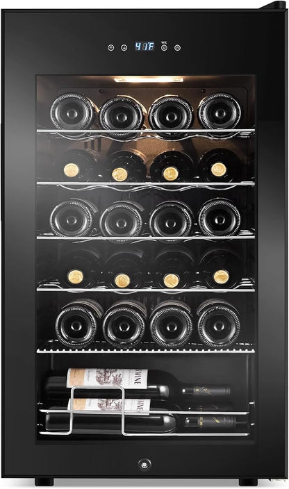 24 Bottles Wine Cooler Refrigerator, Small Wine Fridge Mini Wine Fridge by Velieta-SpecialistinFridge