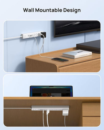 TROND 360° Rotating Plug Surge Protector Power Strip, 2 USB C and 2 USB A - Image 6