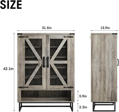 Maupvit 42.1" Farmhouse Shoe Cabinet - Image 2