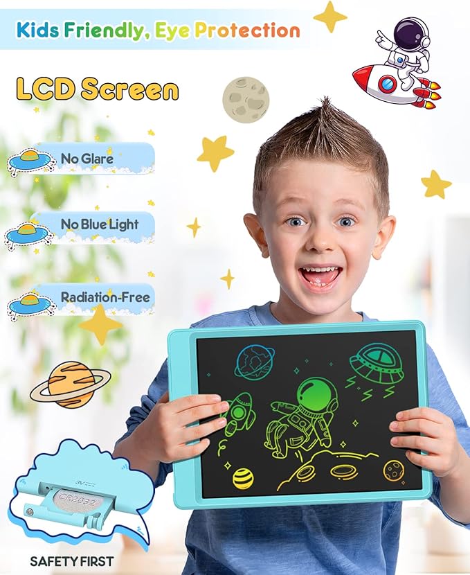FLUESTON LCD Writing Tablet, 10 Inch Doodle Board Toys Gifts - Image 2