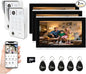 Wired Video Door Phone Kit Apartment Intercom System, 10 Inch Touch Screen by ANJIELOSMART