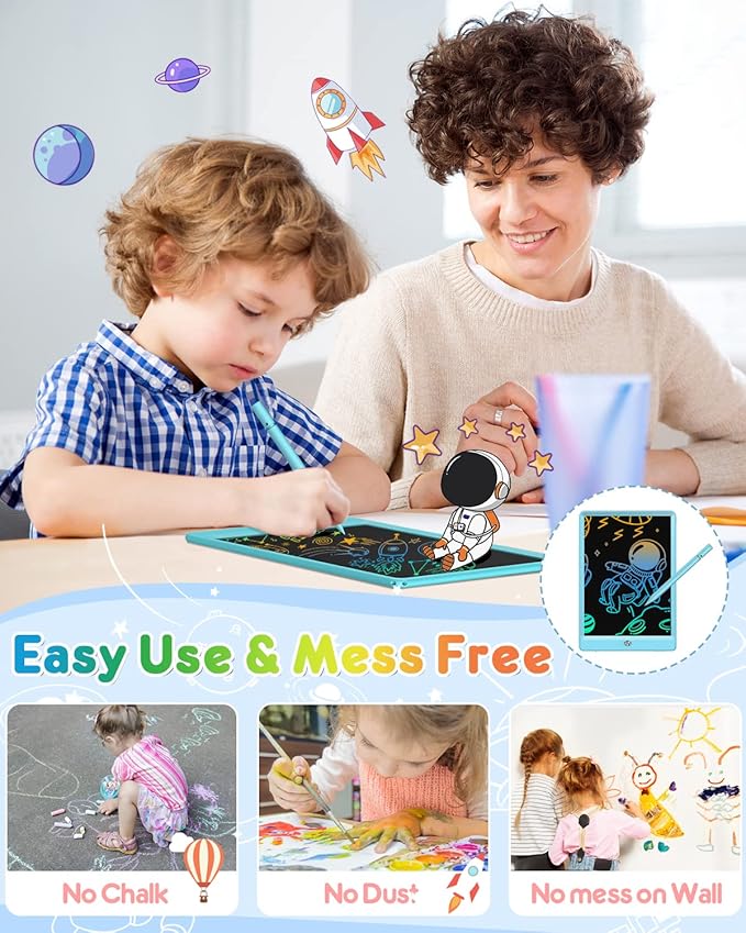 FLUESTON LCD Writing Tablet, 10 Inch Doodle Board Toys Gifts - Image 5