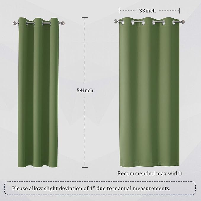 DUALIFE Sage Green Solid Curtains - Image 6