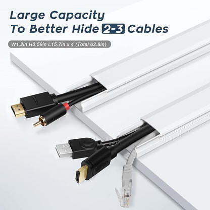YCLYC Cable Cover, 62.8in Black Cord Hider - Image 3