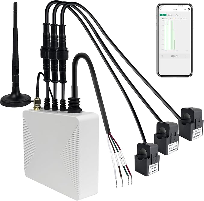 Smart Home Energy Monitor with 3 120A Clamps EdgeAnt, Real-Time Accurate Energy by EdgeAnt
