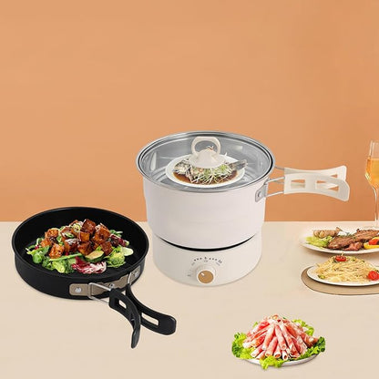 Portable Electric Hot Pot with Foldable Handles, Non-stick Frying Pan, Mini Hot - Image 4