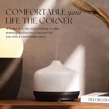 Porseme 500ml Glass Essential Oil Diffuser Aromatherapy Ultrasonic Cool Mist - Image 7