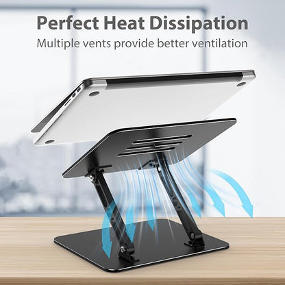 Adjustable Laptop Stand for Desk, Metal Foldable Laptop Riser Holder, Portable - Image 4