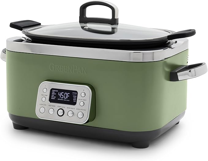 GreenPan Elite 14-in-1 Nonstick 6QT Electric Slow Cooker, PFAS-Free Ceramic by GreenPan