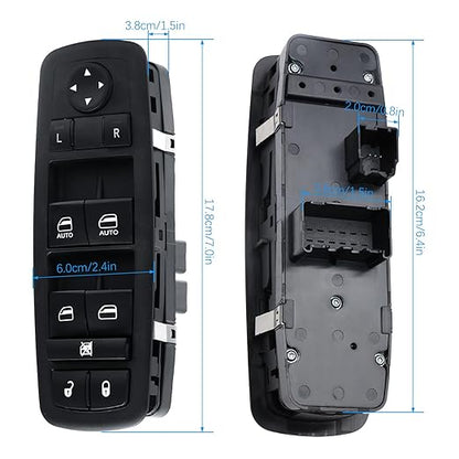WUANGKI Power Window Door Master Control Switch | Front Driver Side | 3+0 Pins - Image 2