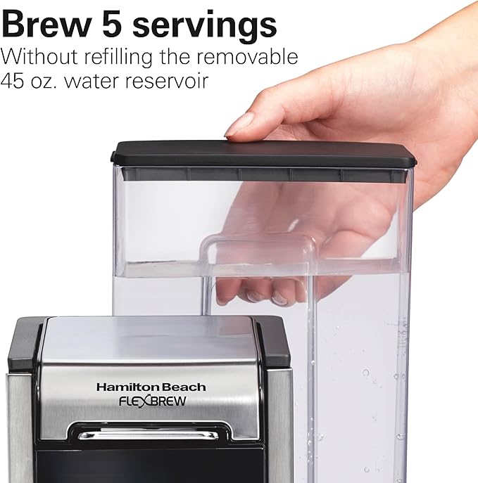 Hamilton Beach FlexBrew Advanced 4-in-1 Single Serve Hot & Iced Coffee Maker - Image 4