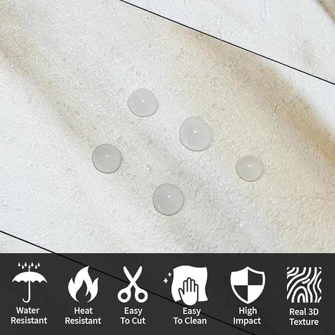 AULIGET 4-Piece Calacatta Gold Marble Look Peel and Stick Backsplash Wall Tiles - Image 3