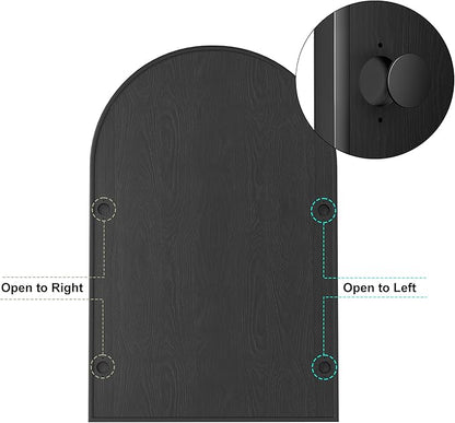Brushed Black Arched Medicine Cabinet - Image 4