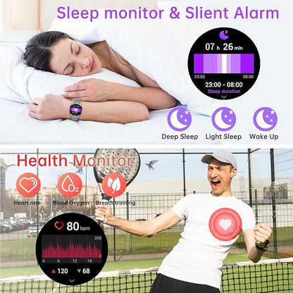 Smart Watch for Men Women Fitness: Waterproof Make/Answer Call Smart Watches - Image 3