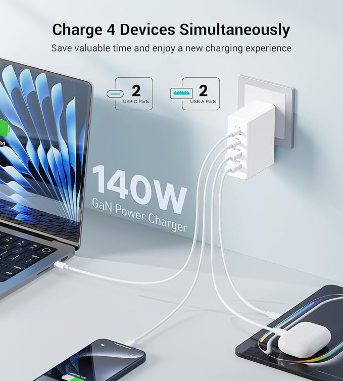 Mac Book Pro Charger - 140W Type C Fast Charger - Image 2