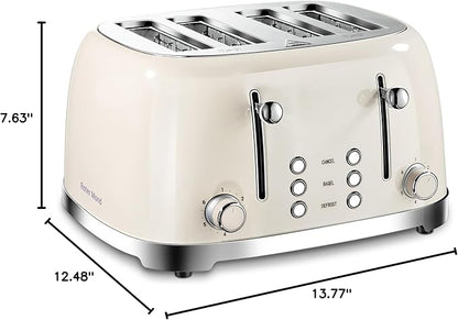 4 Slice Toaster Roter Mond Retro Stainless Steel - Image 8