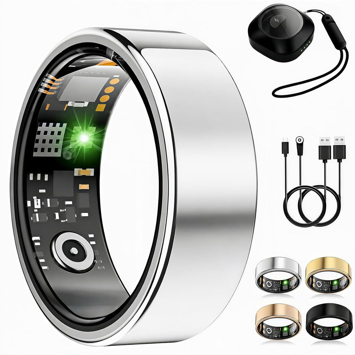 smart ring for women men, fitness ring without, main product view